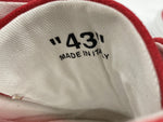 オフホワイト OFF-WHITE Arrow Sneakers アロー スニーカー スエード ローカット シューズ 白 赤 メンズ靴 スニーカー レッド サイズ 43 104S-1061