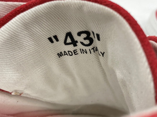 オフホワイト OFF-WHITE Arrow Sneakers アロー スニーカー スエード ローカット シューズ 白 赤 メンズ靴 スニーカー レッド サイズ 43 104S-1061