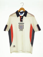 アンブロ UMBRO 90s 90's 97~99シーズンユニフォーム イングランド代表 ゲームシャツ サッカーシャツ 半袖ポロシャツ ホワイト Lサイズ 103MT-2518