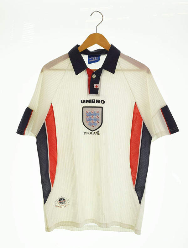 アンブロ UMBRO 90s 90's 97~99シーズンユニフォーム イングランド代表 ゲームシャツ サッカーシャツ 半袖ポロシャツ ホワイト Lサイズ 103MT-2518
