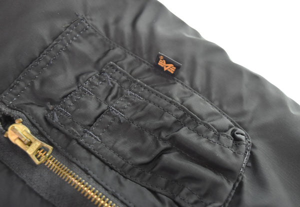 アルファ ALPHA USAF MA-1 フライトジャケット MIL-J-82790J ジャケット ブラック LLサイズ 103MT-3214