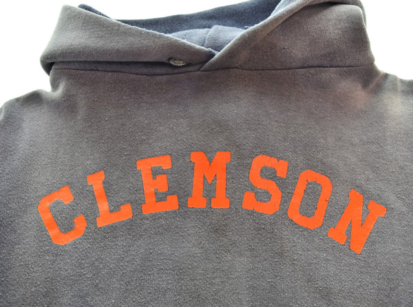 ラッセル アスレチック Russell Athletic   70年代 金タグ CLEMSON COLLEGE LOGO クレムソン 大学 カレッジ ロゴ  茄子紺 ナス紺 FADE フェード 70's 70s L パーカ ネイビー 103MT-3265