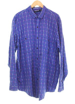 パタゴニア PATAGONIA Patagonia 00's 100% cotton チェック シャツ 長袖シャツ パープル LLサイズ 103MT-2694