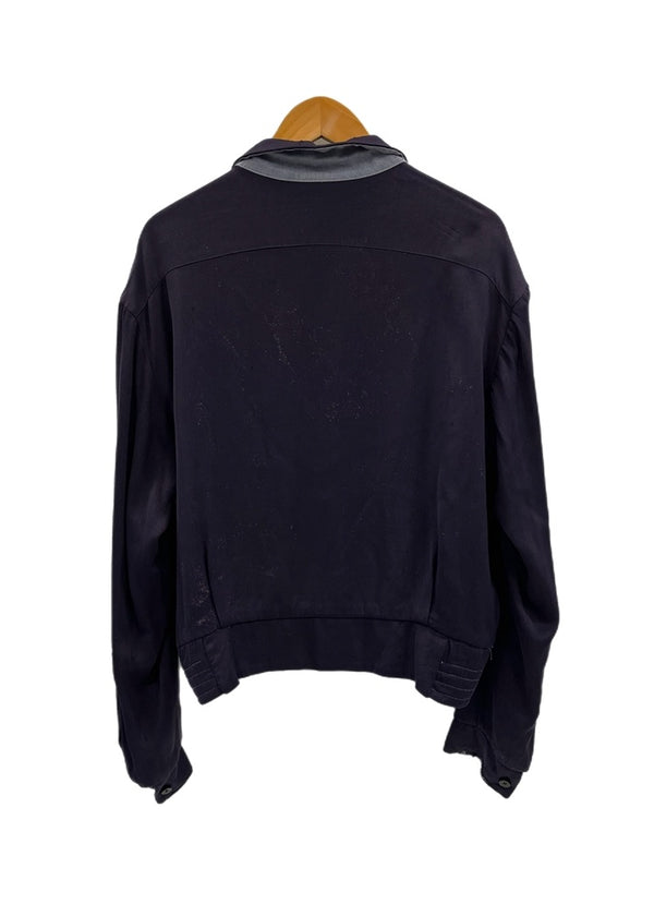 ヴィンテージ vintage 50s 50's 50年代 レーヨン ギャバジンジャケット 絣 かすり ギャバ SERVAL ZIPPER VINTAGE ヴィンテージ 青 ジャケット ブルー 101MT-5198