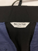 ベッドフォード BED J.W. FORD FEATHER FLARE SLACKS PANTS フェザー フレア スラックス パンツ 羽根 ジップフライ 黒 総柄 スラックス ブラック サイズ 1 104MB-287