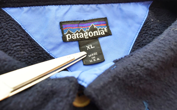 パタゴニア PATAGONIA 91s 91年製 USA製 ハイネック プルオーバー フリースジャケット  25630 ジャケット ネイビー LLサイズ 103MT-1567