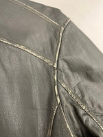 アヴィレックス AVIREX カウハイド 牛革 シングルライダース レザージャケット 6141017 ジャケット グレー Mサイズ 101MT-5116