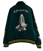 ア フュー グッド キッズ A FEW GOOD KIDS A'GEM/9 × .kom ROCKET COLLEGE JACKET ロケットカレッジ スタジアムジャンパー スタジャン  XL ジャケット グリーン LLサイズ 101MT-5070