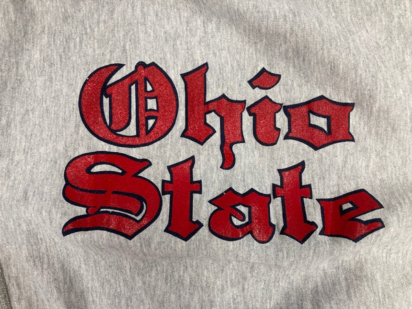 チャンピオン Champion 90s パーカー フーディ ジップアップ OHIO STATE US古着 パーカ グレー Mサイズ 101MT-3559