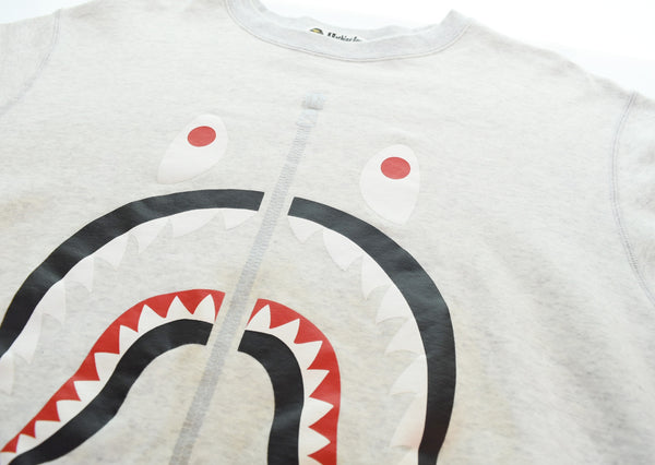 アベイシングエイプ A BATHING APE SHARK CREW NECK スウェット 001SWI301013M 2XL スウェット グレー 3Lサイズ 103MT-3169