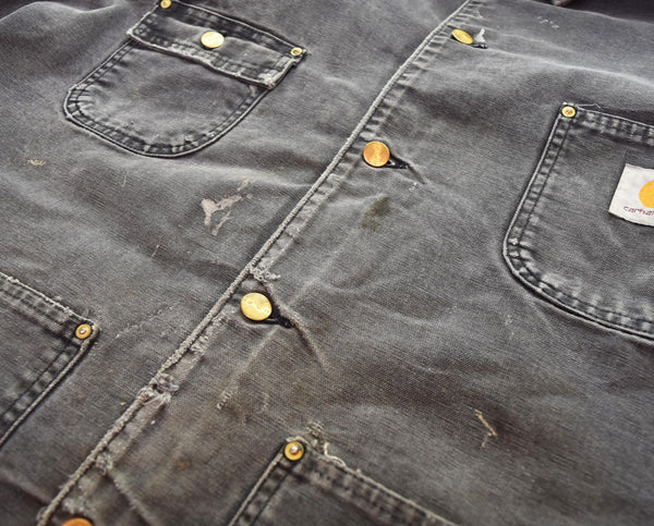 カーハート Carhartt 90s michigan chore coat ミシガンチョアコート ダックカバーオール 90's 襤褸 雰囲気 ジャケット ブラック 103MT-3350
