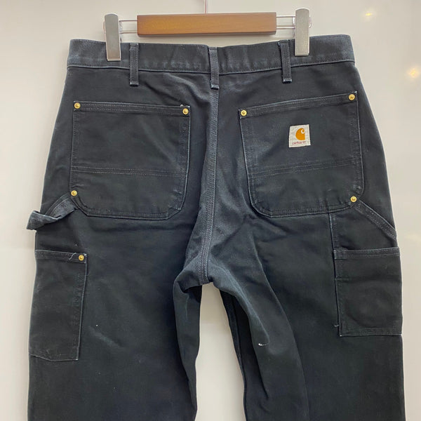 【曜日割引対象外】 カーハート Carhartt  ダブルニー ペインターパンツ USA製 W33 カーゴパンツ ブラック 201MB-1143 VB