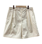 ショット SCHOTT TC DOUBLE PLEATED SHORTS  TC ダブル プリ―ツ ショーツ 生成り 無地 3126039 ハーフパンツ ベージュ XLサイズ 104MB-272