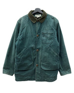 エルエルビーン L.L.Bean 80s HUNTING JACKET ハンティング ジャケット チェックネル ダック ボタン コート アウター USA製 緑 H147 ジャケット 無地 グリーン Sサイズ 104MT-1957