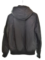 アルファ ALPHA INDUSTRIES HOODED RIB JACKET フライトジャケット TA1260-001 ジャケット ブラック Lサイズ 103MT-3401