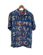 シュプリーム SUPREME 18SS Alphabet Silk Shirt アルファベットシルクシャツ青 半袖シャツ マルチカラー Lサイズ 101MT-5048