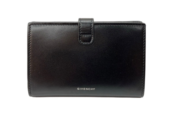 ジバンシィ GIVENCHY MINI WALLET ミニ ウォレット 二つ折り財布 メタル ミニ財布 コンパクト カード コイン ケース 黒 BB60GZB15S 001 財布・ケース メンズ財布 ロゴ ブラック 104W-22
