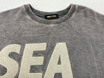 ウィンダンシー WIND AND SEA SEA CHENILLE EMB SULFUR CREW NECK  スウェット トレーナー ウォッシュ加工 灰色 WDS-O-SIG-24-Q2-CS-01 スウェット 刺繍 グレー Lサイズ 104MT-1569