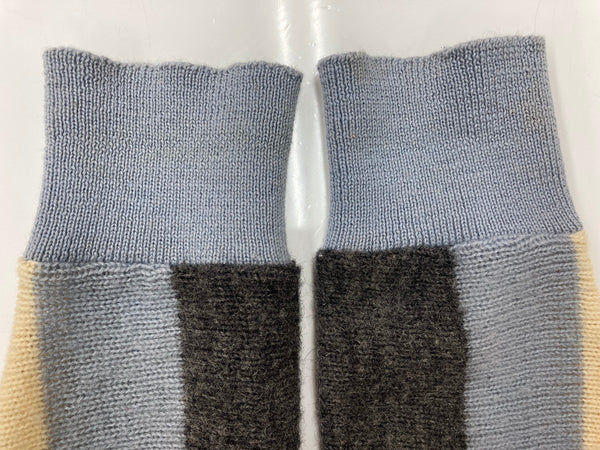 ヴィンテージ vintage ボールドストライプ ワイドストライプ グランジ ニット セーター 水色 灰色 生成り カーディガン ストライプ マルチカラー 104MT-1902