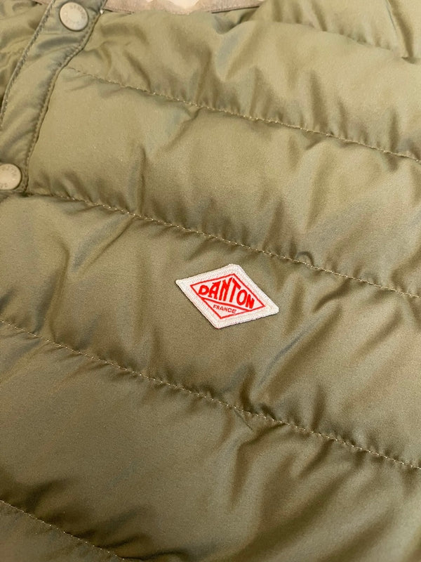 ダントン DANTON ダウンジャケット インナーダウン 中綿 オリーブ 緑 KW12-111-02 XL ジャケット カーキ 101MT-5256