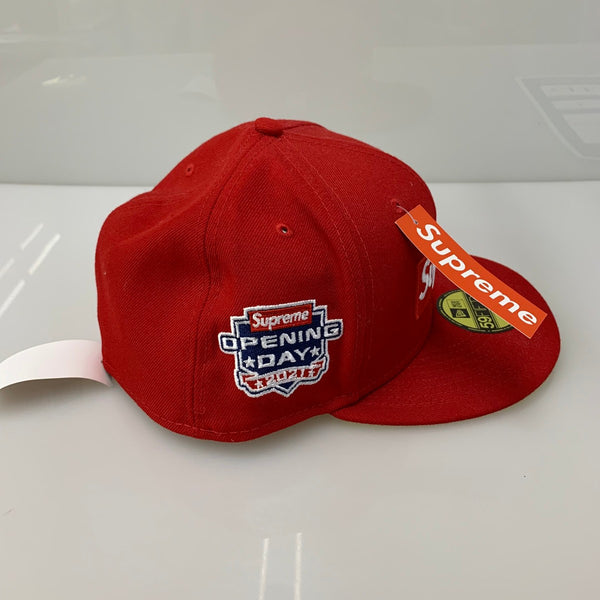 【中古】シュプリーム SUPREME × NEW ERA No Comp Box Logo G2709232021 帽子 メンズ帽子 キャップ レッド 7 1/2サイズ 201goods-826