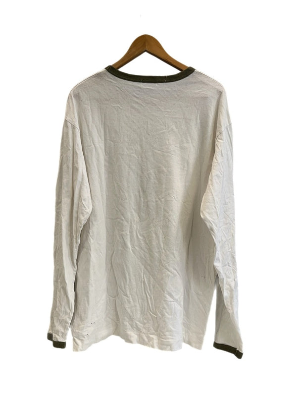 ア ベイシング エイプ A BATHING APE 90s 90's 初期 1st CAMO カモフラ柄 リンガーロンT 裏原 ヴィンテージ XL ロンT ホワイト 101MT-5252