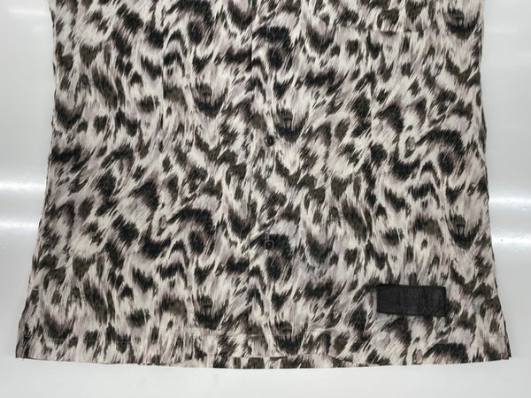 バックラッシュ BACKLASH ISAMU KATAYAMA リバティープリント+リザード シャツ アロハ レオパード柄 半袖 開襟 白 -201977 半袖シャツ 総柄 ホワイト Mサイズ 104MT-1678