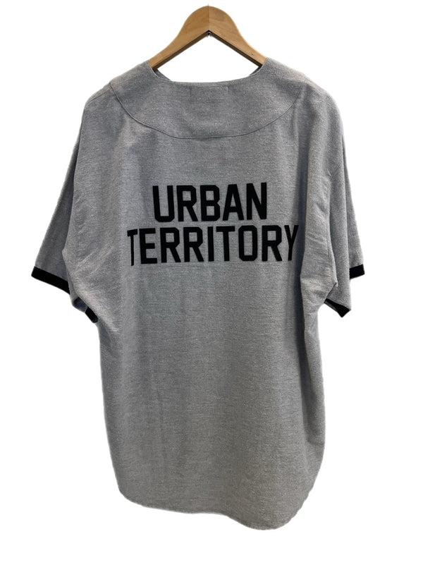 ダブルタップス WTAPS LEAGUE SS COTTON FLANNEL ロゴ刺繍 ベースボール プルオーバー シャツ  221TQDT-SHM06 サイズ2 半袖シャツ グレー 101MT-4465