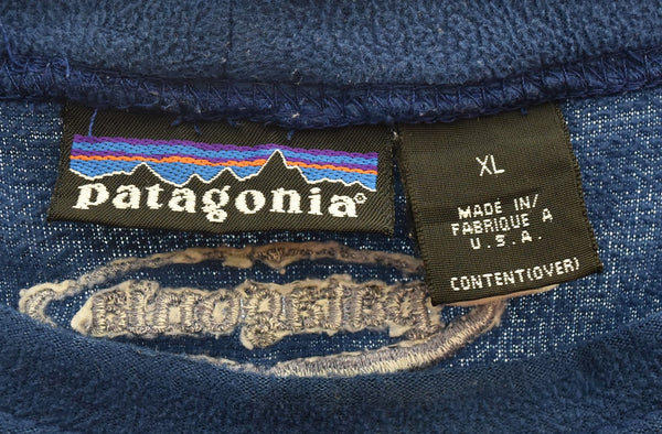 パタゴニア PATAGONIA 00's micro D-luxe crew USA製  マイクロ Dラックス プルオーバー フリース シンチラ スウェット ブルー LLサイズ 103MT-3407
