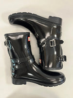 ハンター HUNTER リファインド アジャスタブル グロス ショート バックストラップ 黒 WFS2008RGL レディース靴 ブーツ その他 ブラック UK5（参考サイズ25CM） 101sh-2222