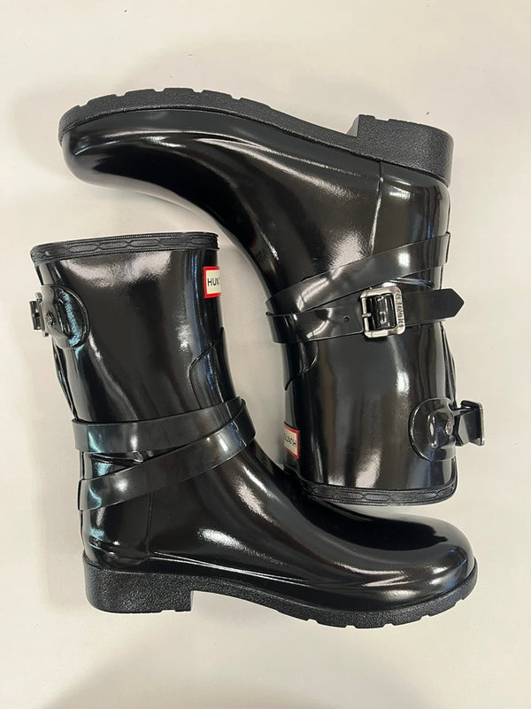 ハンター HUNTER リファインド アジャスタブル グロス ショート バックストラップ 黒 WFS2008RGL レディース靴 ブーツ その他 ブラック UK5（参考サイズ25CM） 101sh-2222