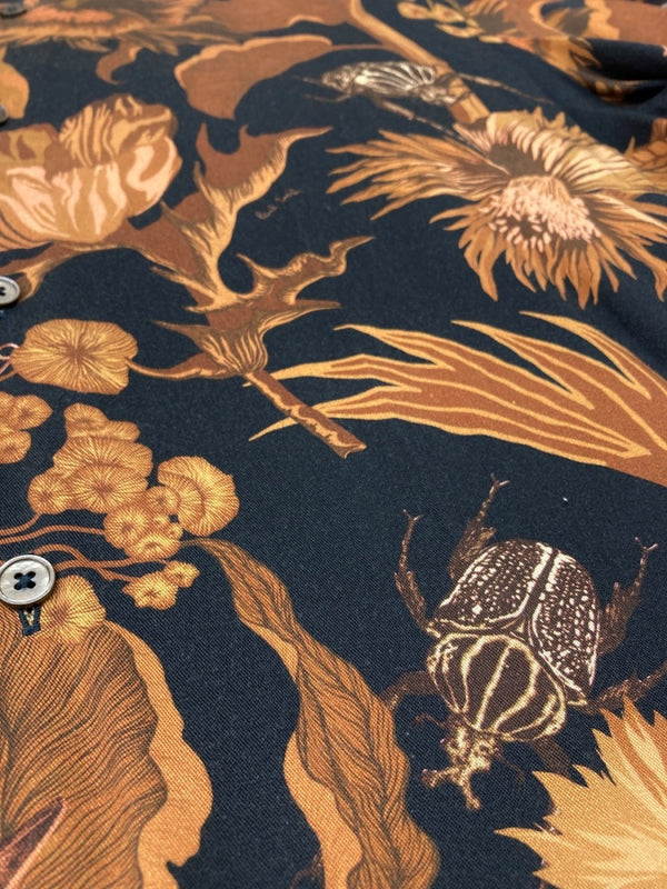 ポールスミス Paul Smith 20SS PRECOLLECTION BEETLE BOTANICAL L/S SHIRT ビートル ボタニカル 長袖 シャツ 昆虫 薄手 紺 PF-WR-49973 長袖シャツ 総柄 マルチカラー Lサイズ 104MT-2123