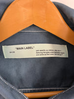 オフホワイト Off-White ジップアップ カットオフ ジャケット ジャケット ブルー Lサイズ 101MT-4147