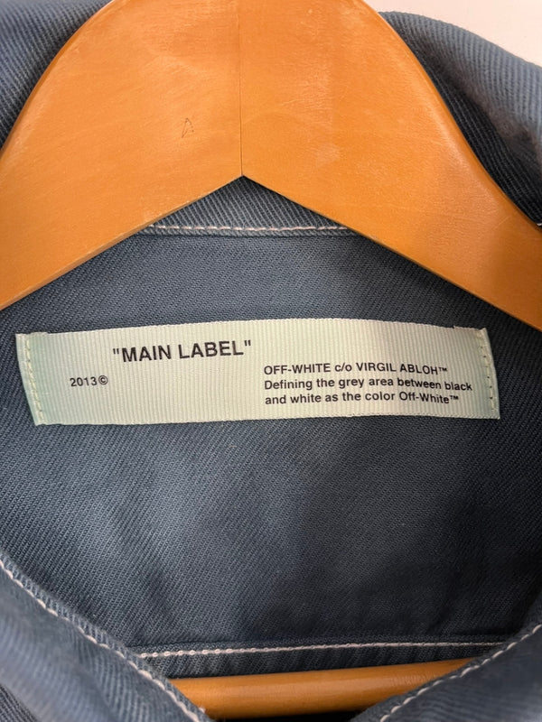 オフホワイト Off-White ジップアップ カットオフ ジャケット ジャケット ブルー Lサイズ 101MT-4147