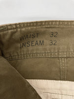 ダブルアールエル RRL WORK PANTS ワーク パンツ カーゴ ボタンフライ ズボン Ralph Lauren 緑 無地 ボトムスその他 カーキ サイズ 32/32 104MB-378