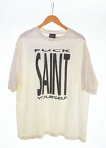 セントマイケル SAINT Mxxxxxx  25SS SAINT YOURSELF ダメージ加工 Tシャツ SM-HR8-0000-020 Tシャツ ホワイト LLサイズ 103MT-2775