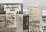 ヨウジヤマモト Yohji Yamamoto POUR HOMME 2TUCK LINEN PANTS リネン パンツ ジップフライ ズボン 薄茶 無地 HJ-P29-324 スラックス ベージュ サイズ 2 104MB-387