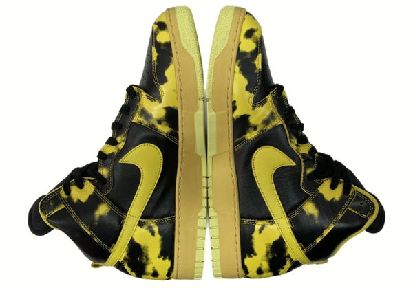 ナイキ NIKE 21年製 DUNK HI 1985 SP YELLOW ACID WASH ダンク ハイ イエロー アシッド ウォッシュ シューズ 黄 黒 DD9404-001 メンズ靴 スニーカー ブラック サイズ 32 104S-674