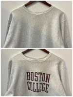 【曜日割引対象外】 チャンピオン Champion 90's 前期 USA製 reverse weave BOSTON COLLEGE スウェット グレー XLサイズ 201MT-2953 VB