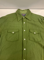 ペンドルトン PENDLETON 60's 60s 60年代 ウエスタン ウールシャツ WOOL ヴィンテージ vintage 長袖シャツ グリーン Lサイズ 101MT-3669