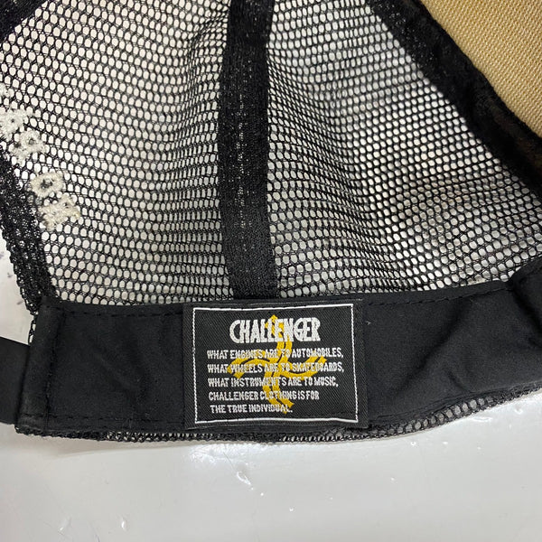 【中古】チャレンジャー CHALLENGER ロゴ メッシュキャップ 帽子 メンズ帽子 キャップ ブラック 201goods-823