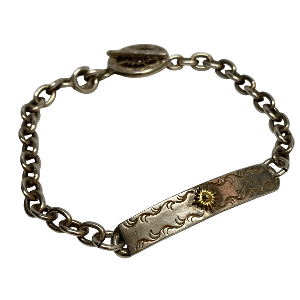 【曜日割引対象外】 【中古】アリゾナフリーダム ARIZONA FREEDOM 太陽神 唐草 SILVER×K18 メンズジュエリー・アクセサリー ブレスレット シルバー 201goods-703 VB