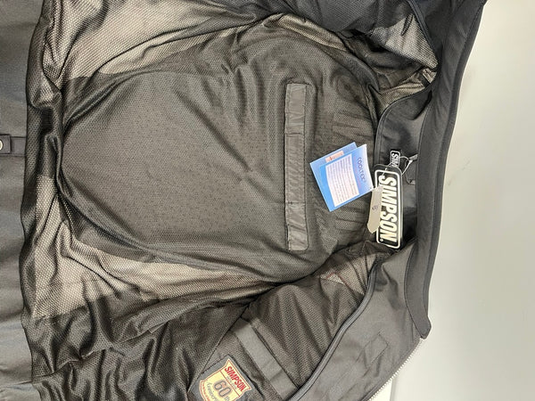 シンプソン SIMPSON Mesh Jacket メッシュジャケット バイカージャケット レーシングジャケット 白 NSM-3 ジャケット ホワイト Lサイズ 101MT-5223