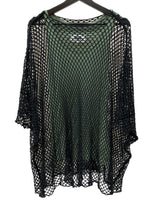 エムエムシックス MM6 メゾンマルジェラ Maison Margiela 18SS メッシュ レイヤード タンクトップ ノースリーブ BLACK 黒 S52NC0112 S23165 半袖カットソー 無地 ブラック Mサイズ 104LT-159