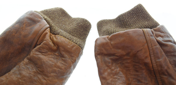 US US古着 MICHAEL CLASSIC APPAREL 90's  A-2 TYPEレザーフライトジャケット XXl ジャケット ブラウン 3Lサイズ 103MT-3509