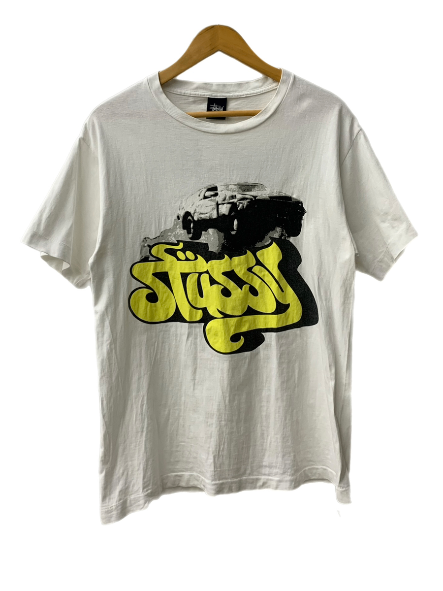 STUSSY スカルビッグプリント グレ Tシャツ 古着 ステューシー STUSSY スカルビッグプリント グレ Tシャツ 古着 ステューシー