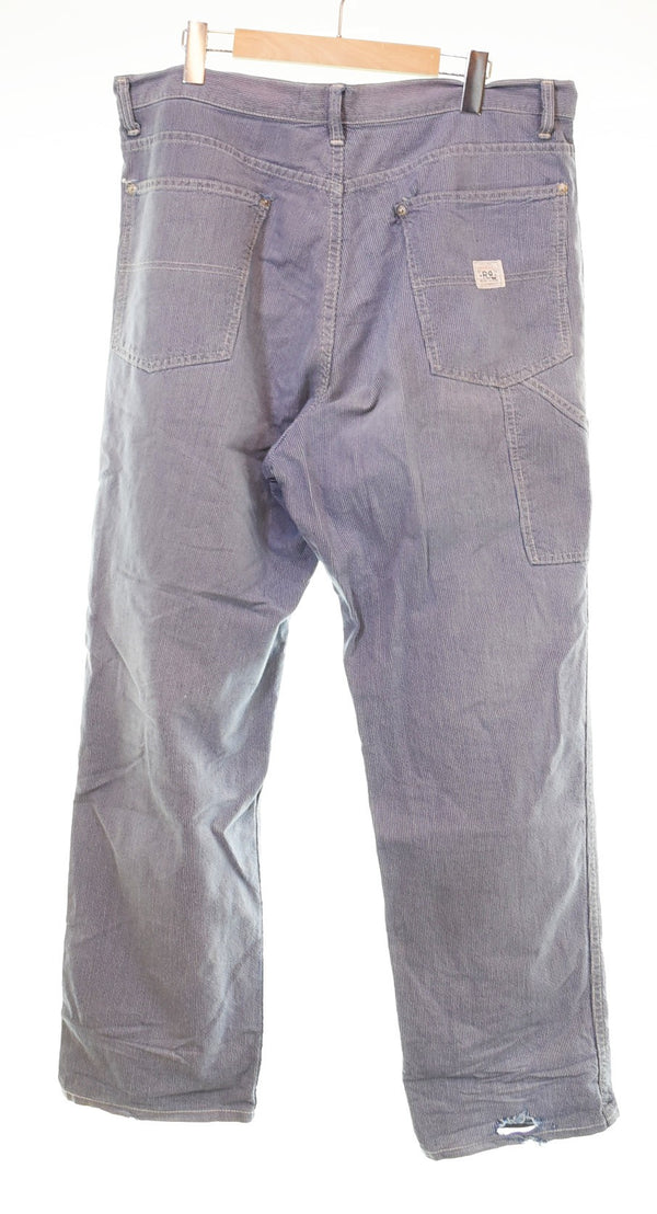 ダブルアールエル RRL ボタンフライ ラルフローレン ヒッコリー 90's ペインターパンツ 三つ星 タグ ボトムスその他 マルチカラー 34/32 103MB-594