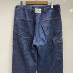 【曜日割引対象外】 アグリー AGRY H.Light&Sons 90's リネン混 ワイド デニムパンツ デニム ブルー 32サイズ 201MB-1001 VB