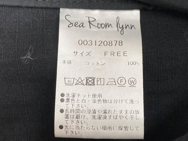 シールームリン Sea Room lynn 受注生産 over loose jumpsuit ジャンプスーツ オールインワン コットン 綿 デザイン カジュアル BLACK 黒 つなぎ・オーバーオール ブラック フリーサイズ 104LB-41