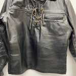 【曜日割引対象外】 ヴィンテージ vintage 70's Taubers レザープルオーバーシャツ ジャケット ブラック 38サイズ 201MT-4460 VB